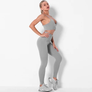 Fashion sexy comfortable sports yoga training wear trousers high Quality Gym Yoga Vest