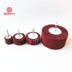 Fasting Shipping Mounted Sanding Mop Polishing Abrasive Non Woven Flap Wheel With 6mm Shaft
