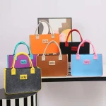 Felt large-capacity ladies tote handbag cheap low price hand bags women  with 16 colors