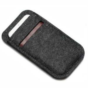 felt mobile cover and mobile phone case with card bag for wholesale
