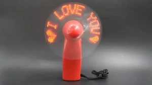 Flashing Logo USB LED Programmable LED Message Handheld promotional fan
