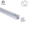 Flat Anodized Silver Black White LED Strip Aluminum Extrusion Profile Heat Sink