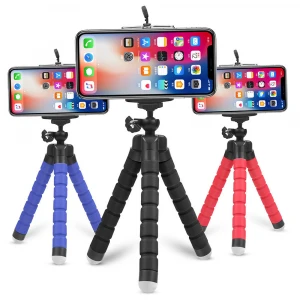 Flexible Sponge Octopus Mini Tripod for iPhone/Samsung/Huaweis Mobile Phone Smartphone holder for Gopros Camera Accessory