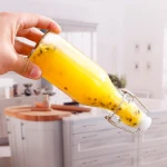 Food Glass Storage Jar Glass Jars Canister Storage Container Juice Bottle Clip Lock Clamp Clasp Lid Metal Hoop Glass Bottle