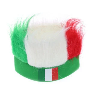Football Soccer fan wig with Argentina flag for 2018 World Cup