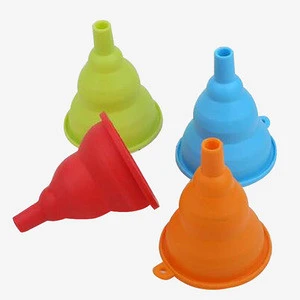 Forbetter custom color collapsible silicone funnel,silicone rubber funnel