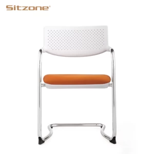 Foshan White Color Plastic Back Guest Visitor Reception Meeting Room Office Chair