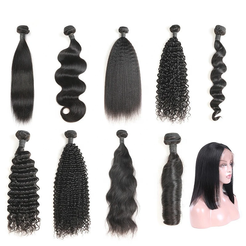 Free Sample Wholesale Factory bulk hair Brazilian Human Hair Bundles with Closure