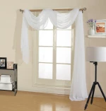 FREE SHIPPING Polyester Sheer Voile Curtain Scarf 54*144, 37*216