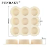 FUNBAKY JSC3255 Bakeware cup cake mini cake silicone mold round shape 9 cavity muffin cake mould cylinder candle body soap molds