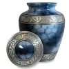Funeral Supplies Cloud Blue Finish burial Cremation funeral casket urn for human Ashes