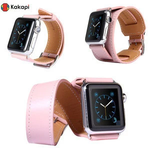 Genuine Leather Cuff Band for Apple watch Accessories ,Kakapi[Bracelet/Single/Double] Leather Loop Band for iwatch,Sport,Edition