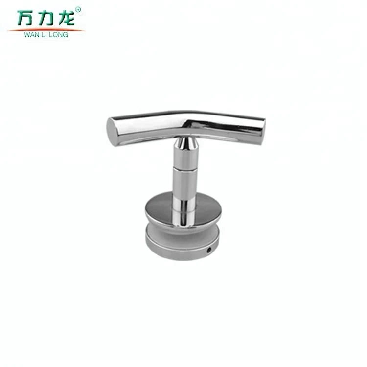Glass mounted Stainless steel Double Robe hook