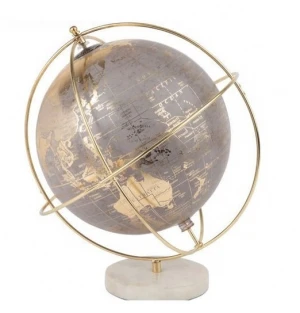 Globe With Aeroplane &amp; Stand Nautical Decorative Designer Globe with marble base