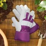 Goatskin Leather Work Gloves with hand protective cuff Safety Gloves