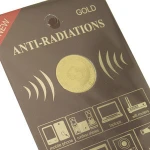 Gold Cell phone Anti-radiation Sticker/ Radiation protector Patch with negative ion 2017 New arrival