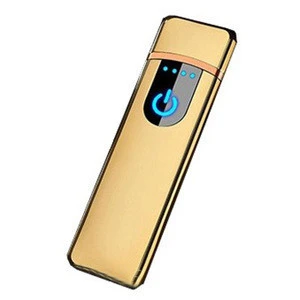 Gold Luxury Lighted Led Screen Lighter Igniter Adult Flint Usb Lighter