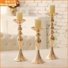 gold plated wedding decoration centerpieces candle holder for sale