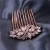 Import Gold Plated Wedding Hair Comb Jewelry For Bridal Elegant Flower Hairpin from China