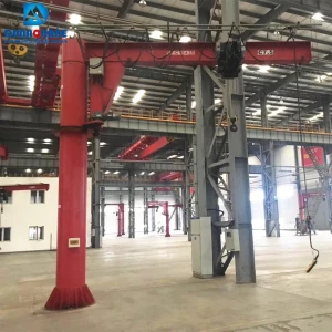 Gold supplier 5 ton Swivel jib crane workshop with europe style electric wire rope hoist