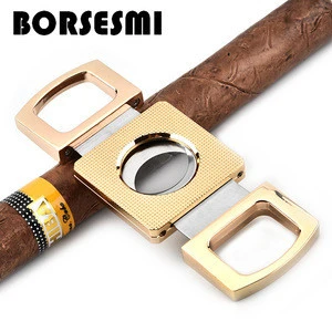 Good quality Double Blade Cigar Knife Scissors for super sharp Metal Smoking accessories Stainless steel Cigar cutter for luxury