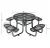 Import Good Quality Furniture 46&quot; Multi-function Outdoor Round Garden Perforated Metal Steel Top Table Set With 4 Chairs from China
