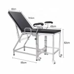 Good quality multi-function 8 legs Stainless Steel Delivery Bed for hospital