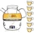 Import Gourmet Rose Blooming Teas Heat Resistant Loose Leaf Glass Kettle Tea Pot For Stove Top Loose Tea Leaf from China