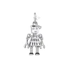 Grace Jewelry Rhodium Plated Custom Fashion Jewelry Robot Pendants Charms