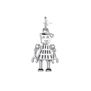 Grace Jewelry Rhodium Plated Custom Fashion Jewelry Robot Pendants Charms