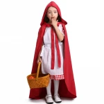 Halloween Cosplay Costume Fairytale Dress Outfit Child kids Girl Little Red Riding Hood Costume