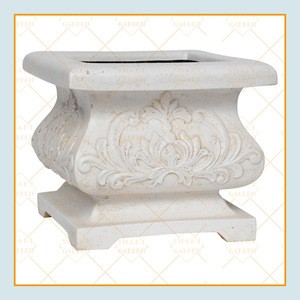 Hand carved Italian style outdoor garden decoration antique stone vase for sale