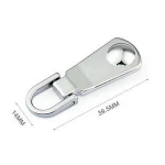 Handbag Hardware Shiny Silver Metal Zipper Slider And Puller