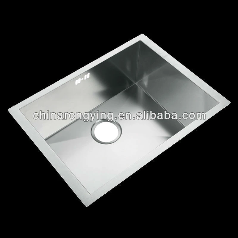 handmade stainless steel single bowl square undermount sink