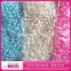 Heart shaped flat back plastic pearls ABS imitation loose pearl beads without hole