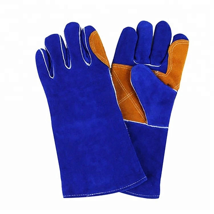 Heat Fire Resistant Mitts Oven Grill Fireplace ESAB Tig Welding Glove Welder BBQ Long Sleeve Leather Welding Gloves for Safety
