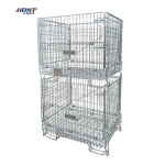 Heavy-Duty Galvanised Foldable Wire Crates Industrial Customised Transporting Container