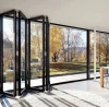 Heavy Duty Glass Commercial Doors Folding Glass Door Thermal Breaking Glass Bifold Doors