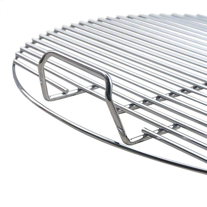 Heavy-duty  stainless steel grill rack with handle round shape grill for cooking roasting