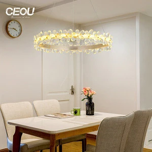 High quality flower shaped crystal chandelier pendant light directly wholesale from China factory