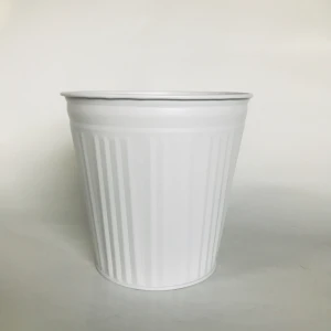 High quality garden decoration metal White color outdoor flower pots