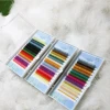 High Quality Korean Material Individual Silk Colored Eyelash Extension Classic Volume Colored Eyelash Extension Mix Tray