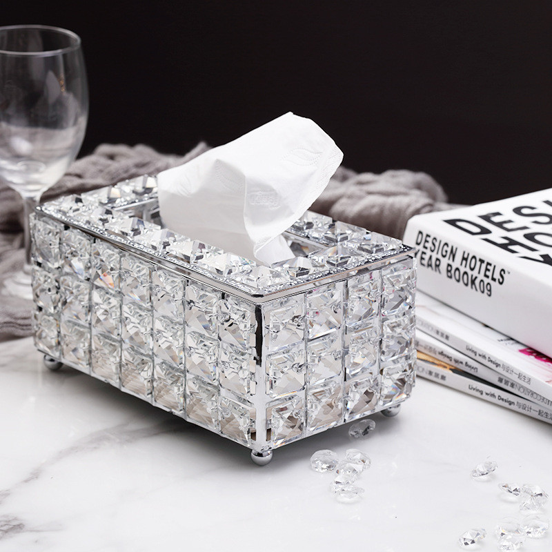 High Quality Luxury Crystal Tissue Box Gold Silver Metal Tissue Box Napkin Box For Living Room Bathroom Car From China Tradewheel Com