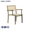 High Quality modern new style Aluminum outdoor patio garden furniture wood metal dining room set 6 chairs and table set