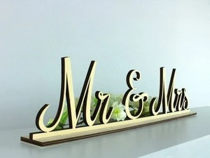 high quality mr and mrs wood letter wedding party supplies craft