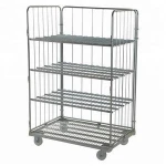 High Quality Rolling Metal Storage Cage With Wheels