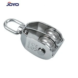 High Quality ss304 or ss316 rigging double sheave block stainless steel pulley