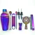Import High Quality Unique Custom Logo Perfect Home Bar Colorful Rainbow Plated Stainless Steel Cocktail shaker set Bartender kit from Hong Kong