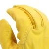High quality yellow customized grain leather work driver gloves