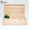 HONGDAO OEM custom design tea box wood ,  wooden tea bag gift box with dividers